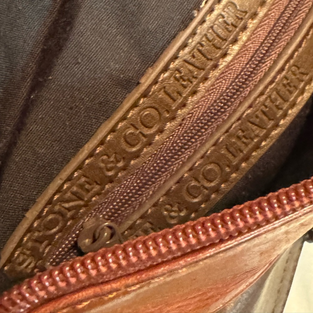 Stone & Co Retro Classic Brown Leather Purse / Crossbody Bag - Picture 11 of 13